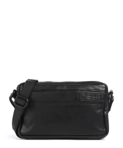 Apache Hubbert Umhängetasche fein genarbtes Leder schwarz