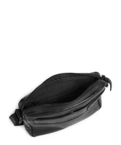 Apache Hubbert Umhängetasche fein genarbtes Leder schwarz