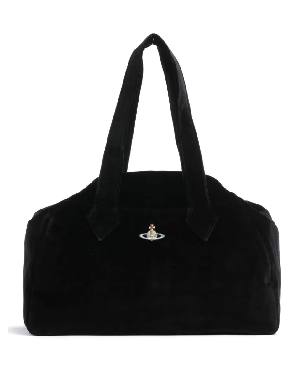 Archive Velvet Large Shopper Samtgewebe schwarz
