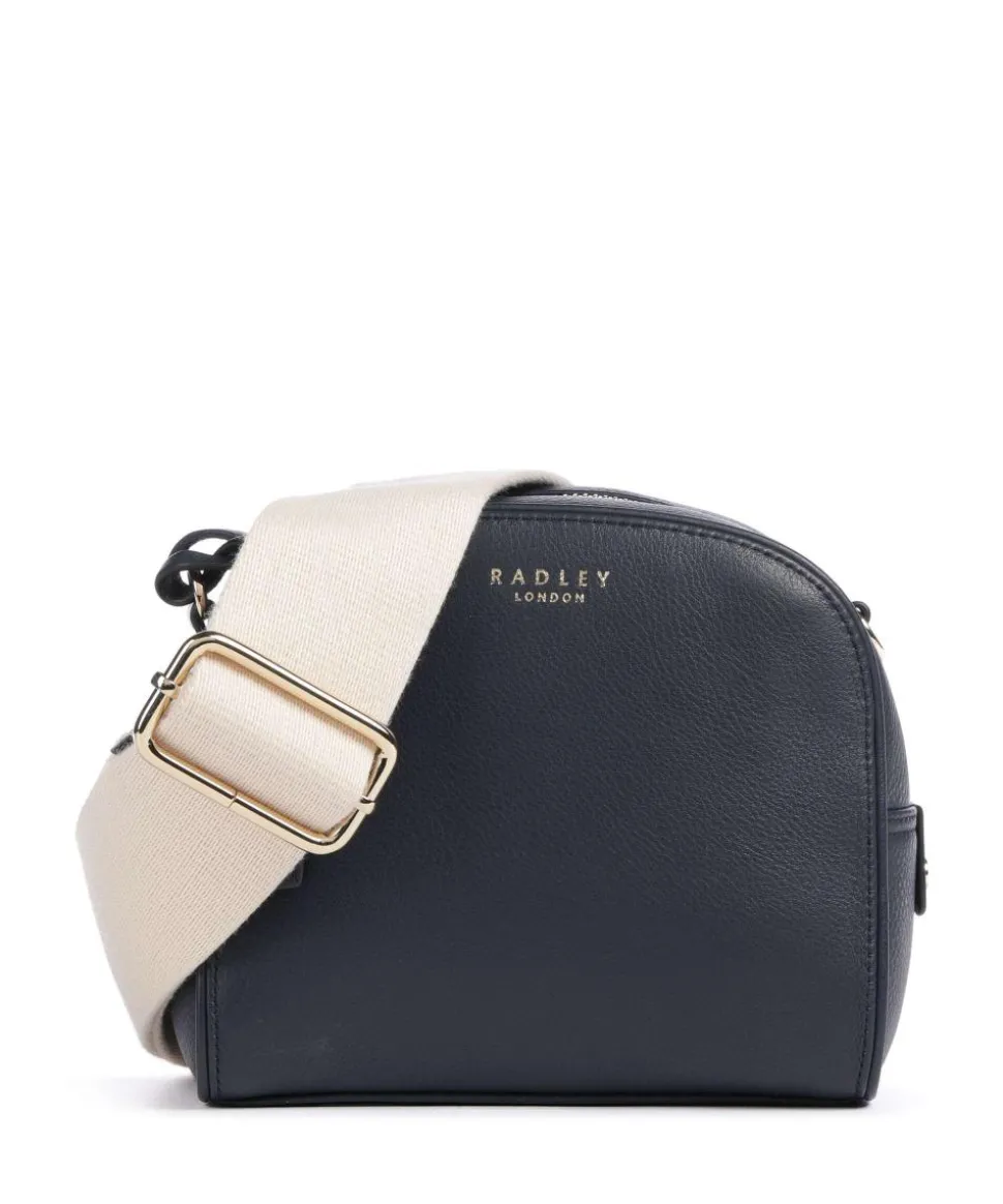 Arden Crescent Umhängetasche genarbtes Rindsleder dunkelblau