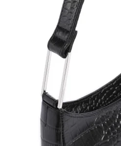 Arialla Handtasche geprägtes Rindsleder schwarz