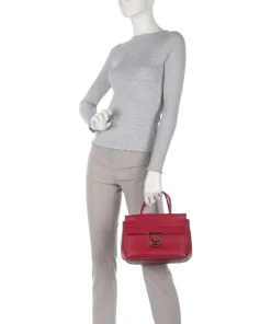 Arlettis Handtasche genarbtes Rindsleder rot