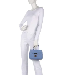 Arlettis Handtasche genarbtes Rindsleder blau