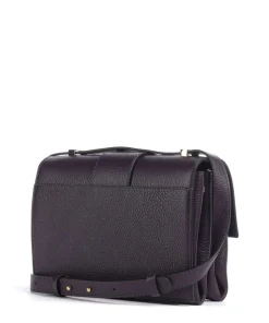 Arlettis Schultertasche genarbtes Leder pflaume