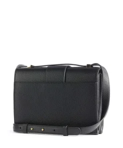 Arlettis Schultertasche genarbtes Leder schwarz