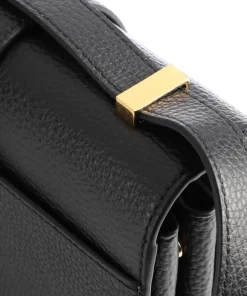 Arlettis Schultertasche genarbtes Leder schwarz