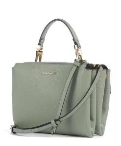 Arlettis Umhängetasche genarbtes Leder graugrün