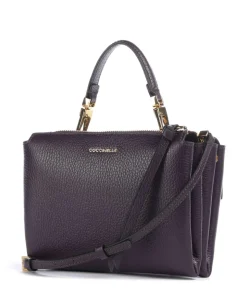 Arlettis Umhängetasche genarbtes Leder pflaume