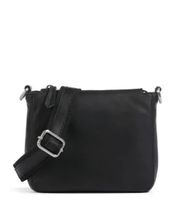 Aruba 3 Umhängetasche fein genarbtes Leder schwarz