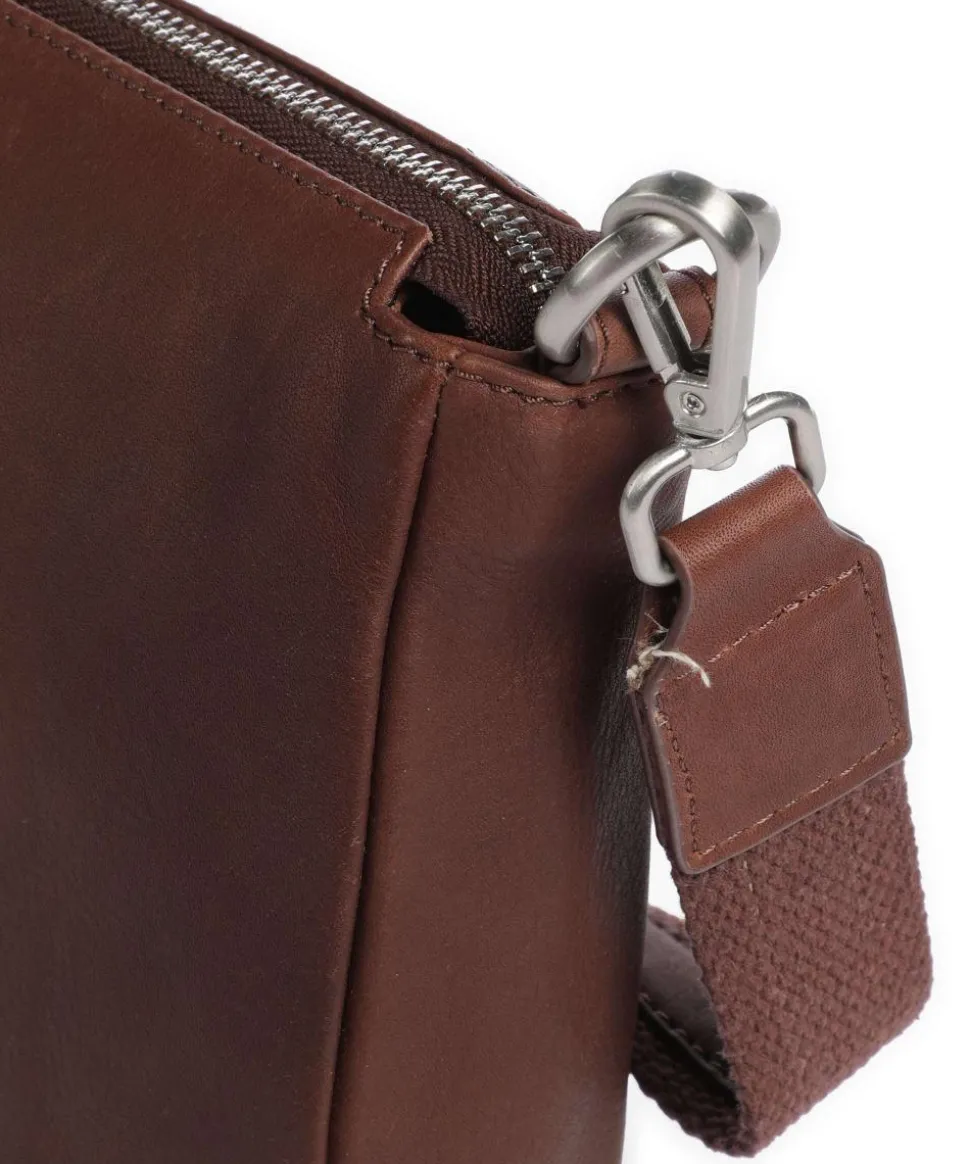 Aruba 3 Umhängetasche fein genarbtes Leder dunkelbraun