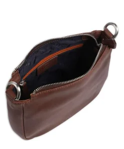 Aruba 3 Umhängetasche fein genarbtes Leder dunkelbraun