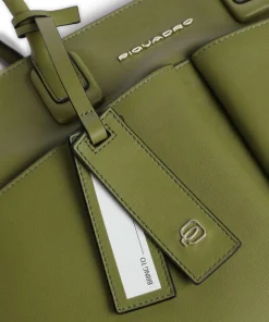 Ashley Shopper 15″ fein genarbtes Rindsleder olivgrün