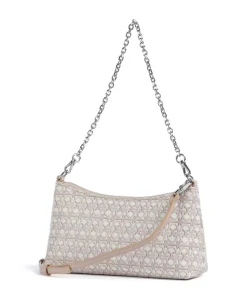 Aura Monogram Schultertasche Leder natur