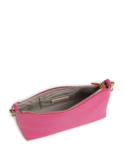 Aura Schultertasche genarbtes Leder fuchsia