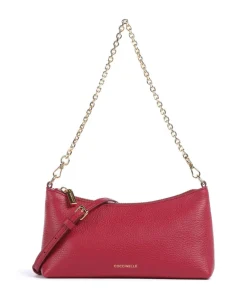 Aura Schultertasche genarbtes Leder rot