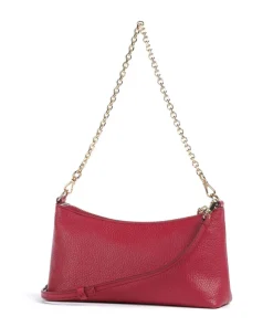 Aura Schultertasche genarbtes Leder rot