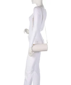 Aura Schultertasche Leder weiß