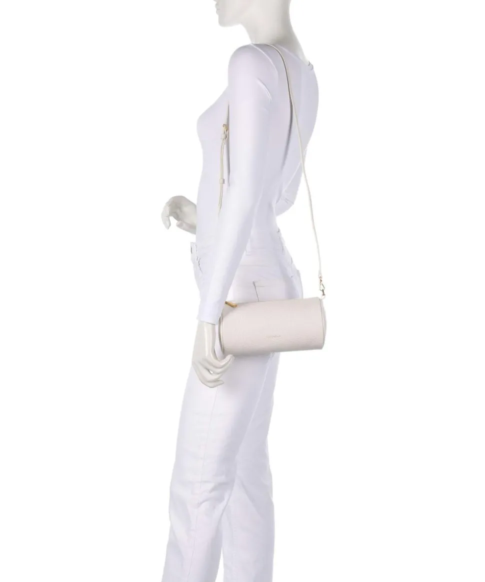 Aura Schultertasche Leder weiß