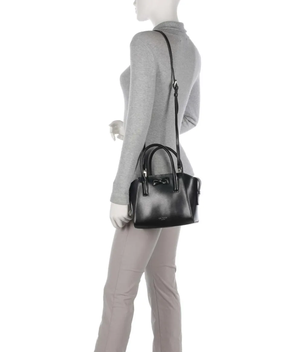 Baelini Handtasche fein genarbtes Leder schwarz