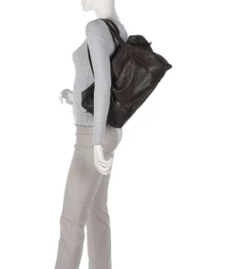 Bague M Shopper fein genarbtes Rindsleder dunkelbraun