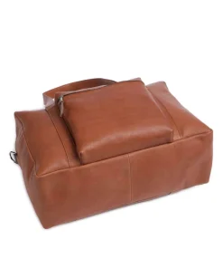 Bague M Shopper fein genarbtes Rindsleder cognac