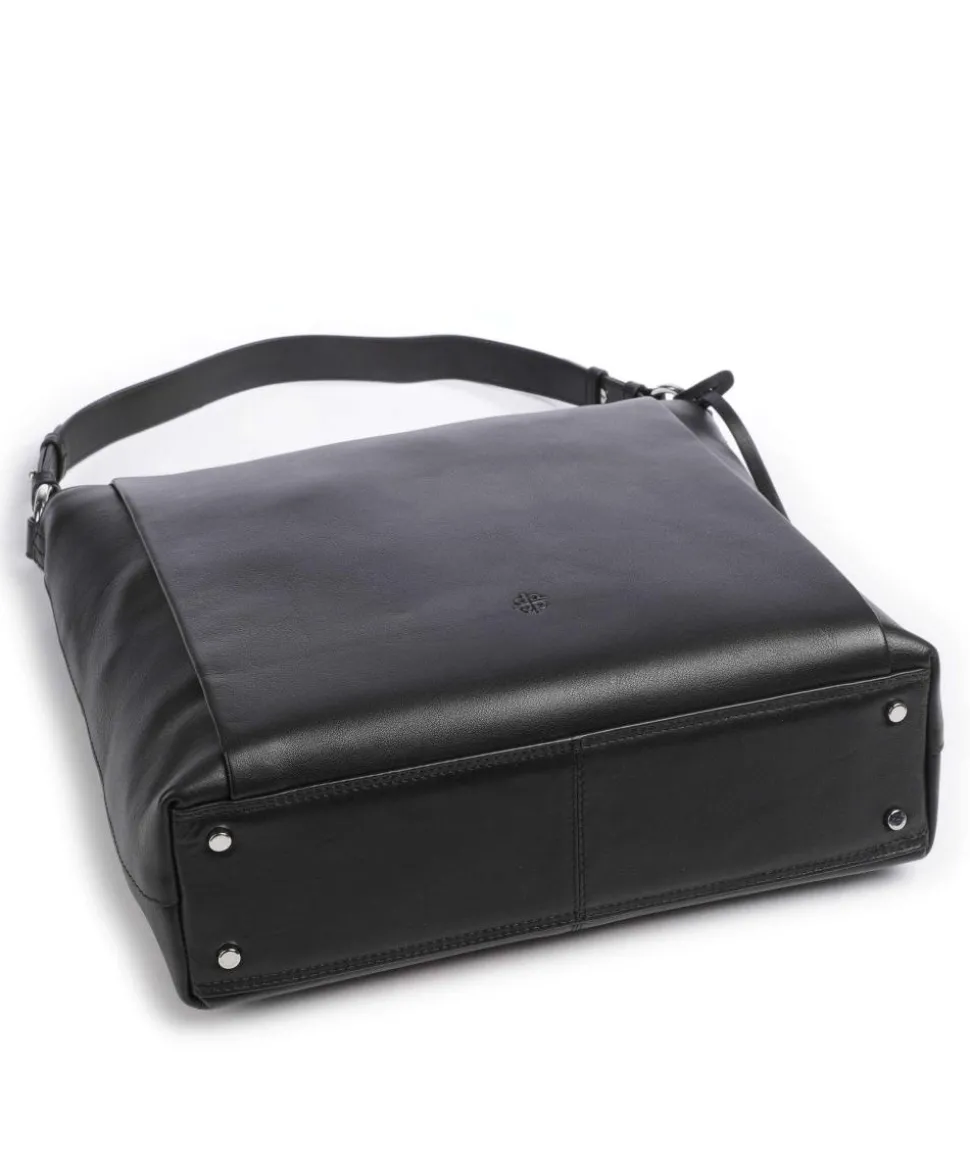 Bali Beuteltasche fein genarbtes Rindsleder schwarz