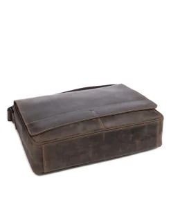 Baltimore 5 Kuriertasche Leder dunkelbraun