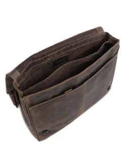 Baltimore 5 Kuriertasche Leder dunkelbraun