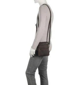 Baltimore 11 Umhängetasche Leder dunkelbraun