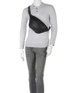 Basic Umhängetasche Büffelleder schwarz