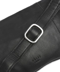 Basic Umhängetasche Büffelleder schwarz