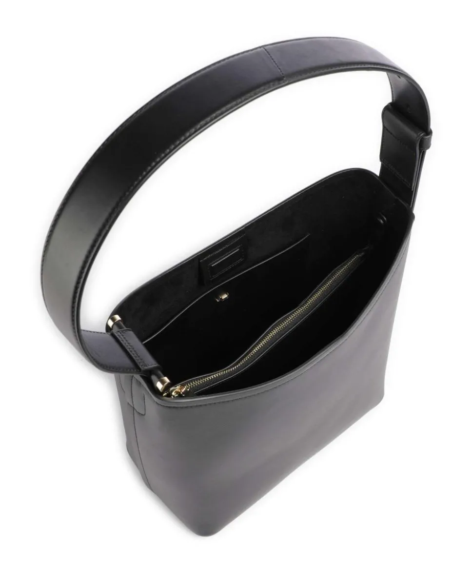 Bathurst Mews Beuteltasche genarbtes Rindsleder schwarz