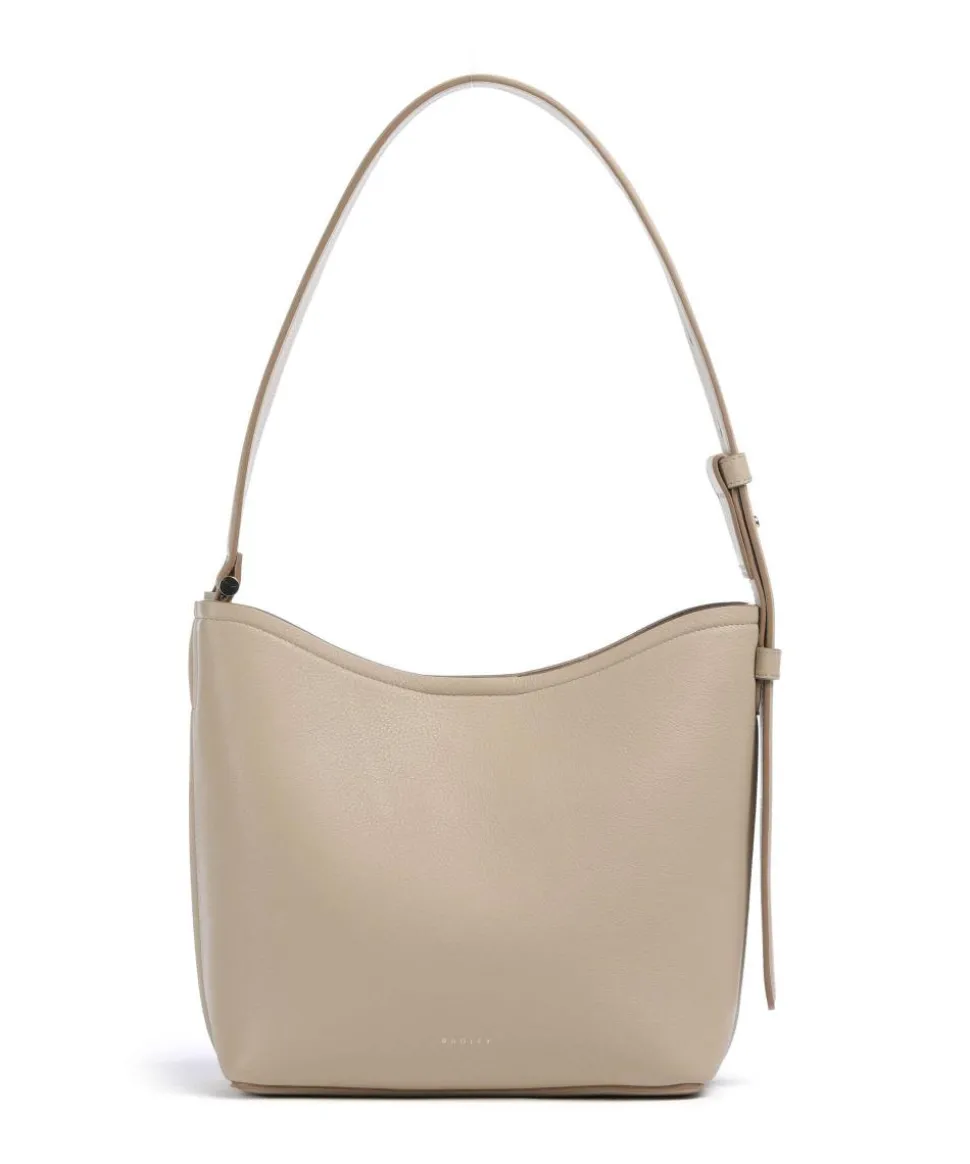 Bathurst Mews Beuteltasche genarbtes Rindsleder beige