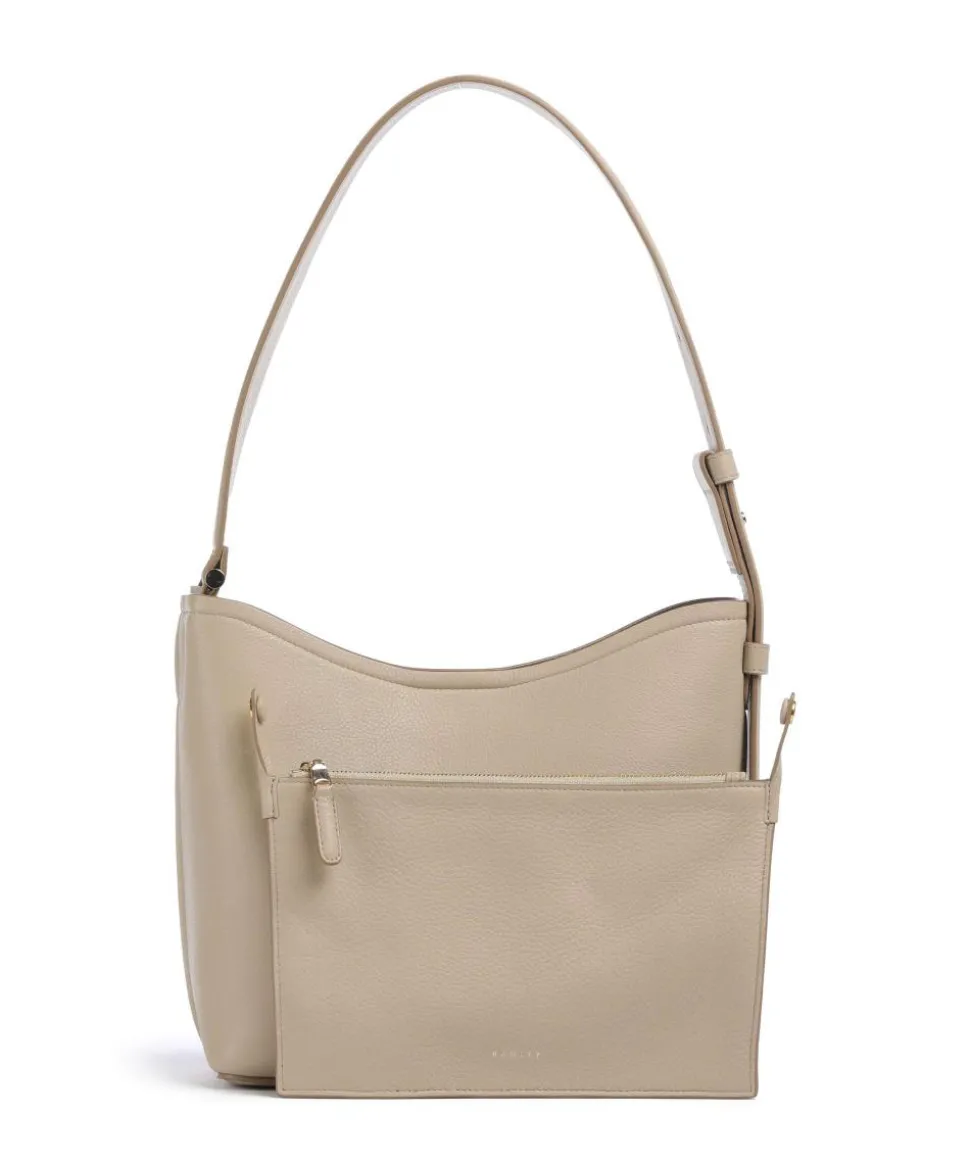 Bathurst Mews Beuteltasche genarbtes Rindsleder beige