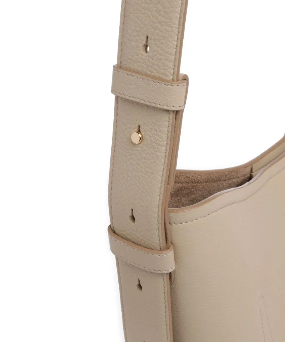 Bathurst Mews Beuteltasche genarbtes Rindsleder beige