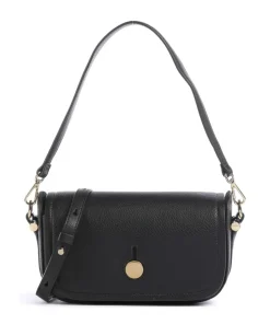 Bathurst Mews Schultertasche genarbtes Rindsleder schwarz