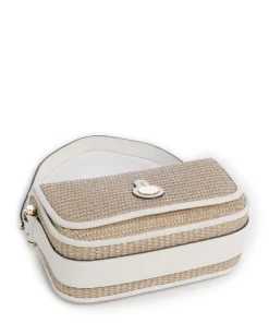 Bathurst Mews Schultertasche Kunststoff beige/weiß