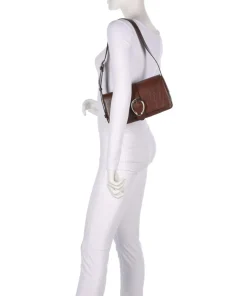 BCELENA Schultertasche Lederimitat braun