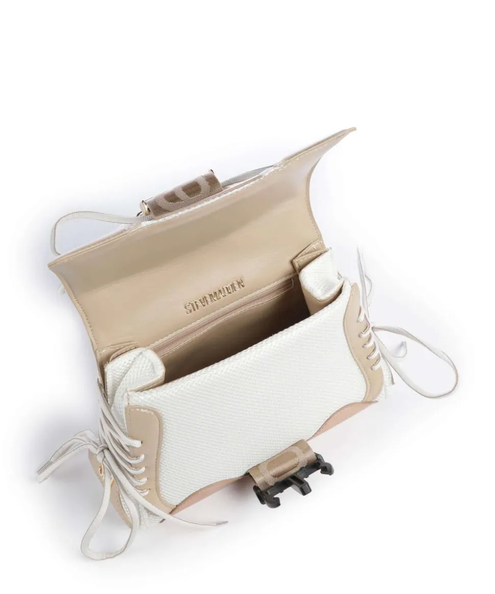 BDIEGO Handtasche Lederimitat, recyceltes Polyester weiß/braun