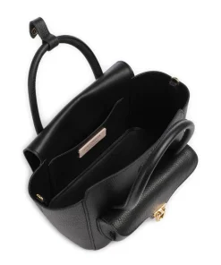 Beat Double Handtasche genarbtes Rindsleder schwarz