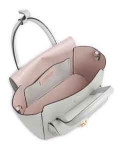 Beat Double Handtasche genarbtes Rindsleder hellblau