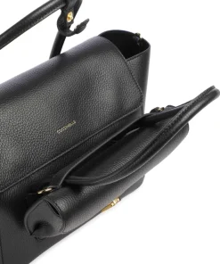 Beat Double Handtasche genarbtes Rindsleder schwarz