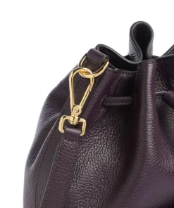 Beat Generation Bucket bag genarbtes Rindsleder pflaume