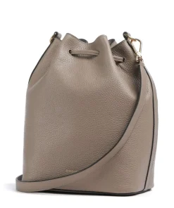 Beat Generation Bucket bag genarbtes Rindsleder taupe