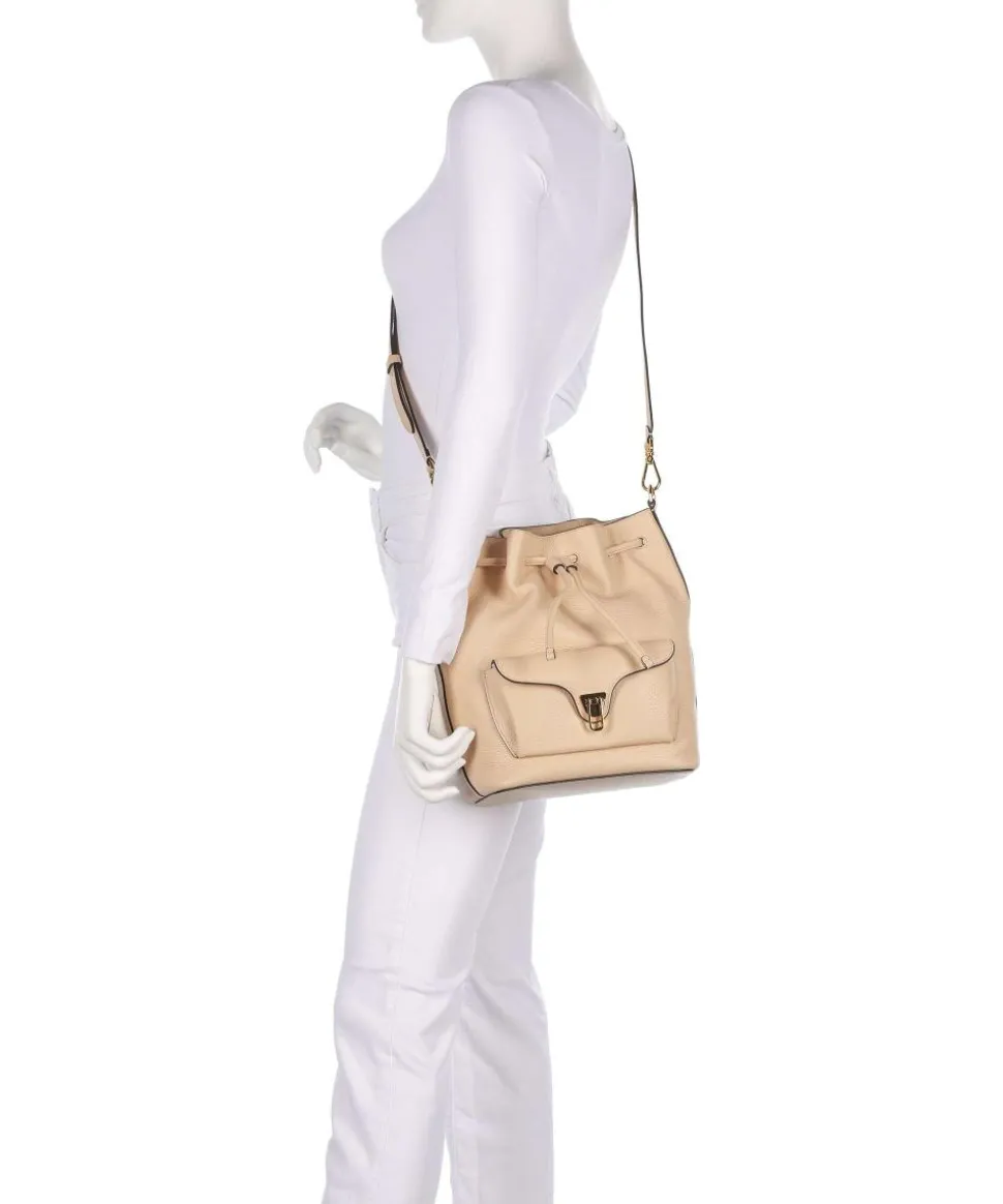 Beat Generation Bucket bag genarbtes Rindsleder natur