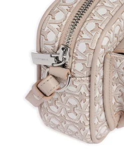 Beat Monogram Umhängetasche Baumwolle weiß