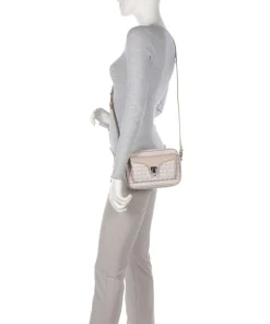 Beat Monogram Umhängetasche Baumwolle weiß