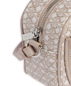 Beat Monogram Umhängetasche Baumwolle weiß