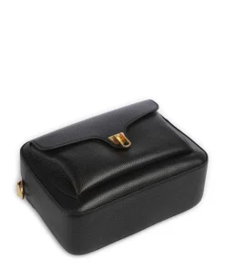 Beat Soft Ribbon Umhängetasche genarbtes Leder schwarz