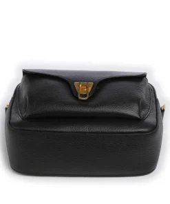 Beat Soft Ribbon Umhängetasche genarbtes Leder schwarz